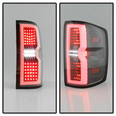 1500 Full LED Tube Tail Lights+LED 3rd Brake Lamp for Blk 2014-2017 Chevy Silverado U.S. Part One
